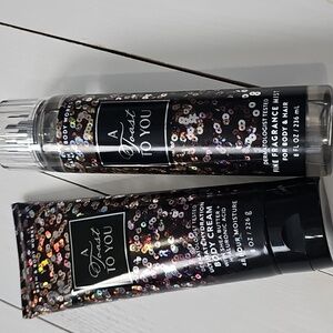 Bath and Body Works A Toast To You Fragrance Mist and Body Cream Set